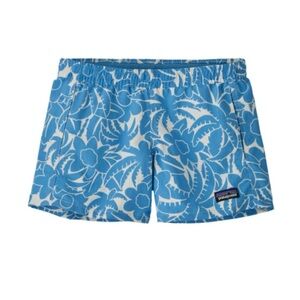 Patagonia Girls  Blue Floral Shorts Size XL
